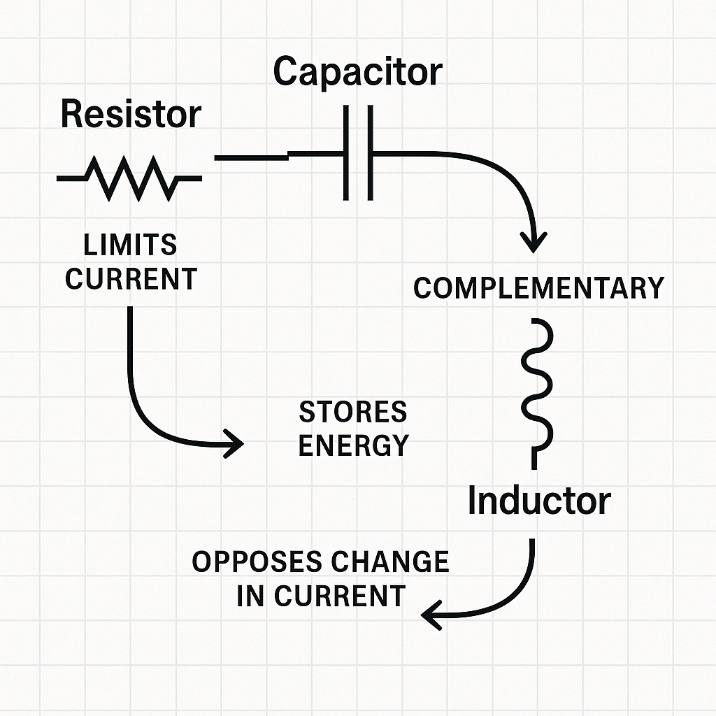 Resistors vs Capacitors vs Inductors