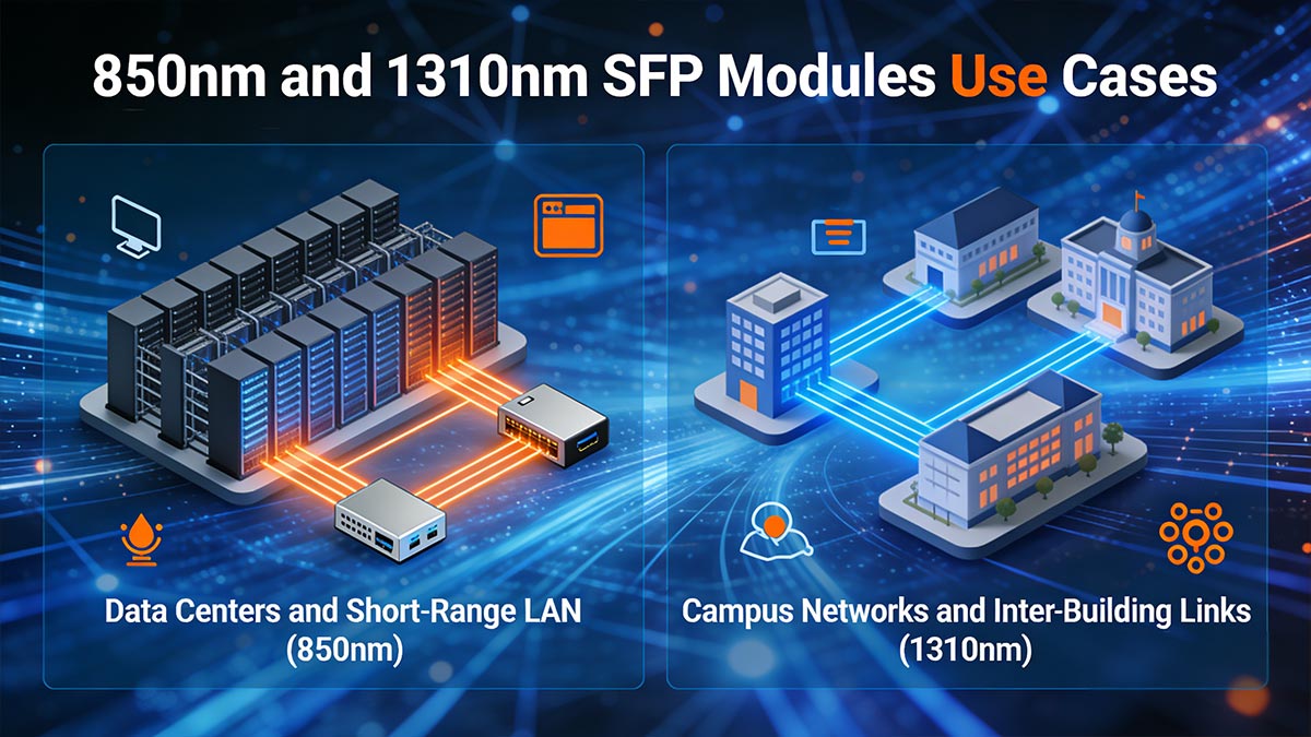 850nm and 1310nm SFP Modules Use Cases