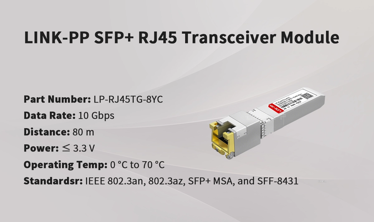 LP-RJ45TG-8YC SFP+ Transceiver