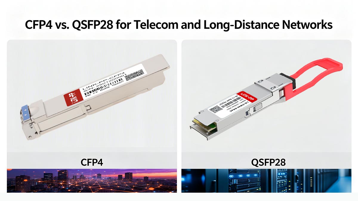 CFP4 vs. QSFP28 for Telecom and Long-Distance Networks