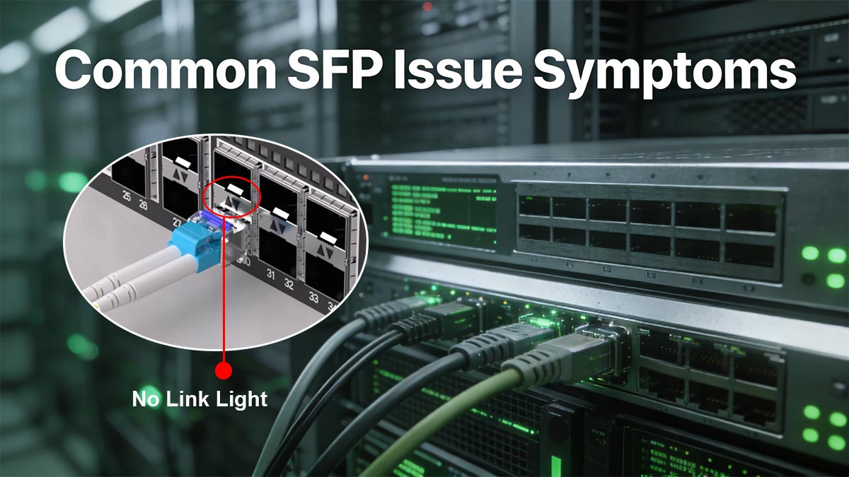 Common SFP Issue Symptoms and What They Mean:No Link Light