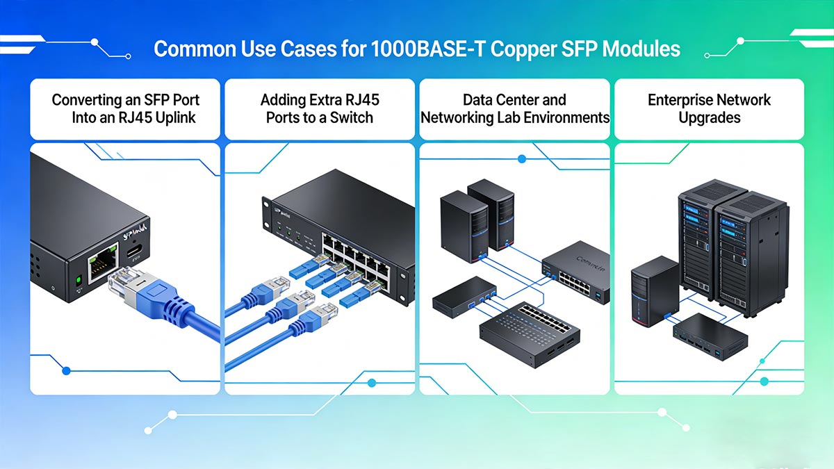Common Use Cases for 1000BASE-T Copper SFP Modules