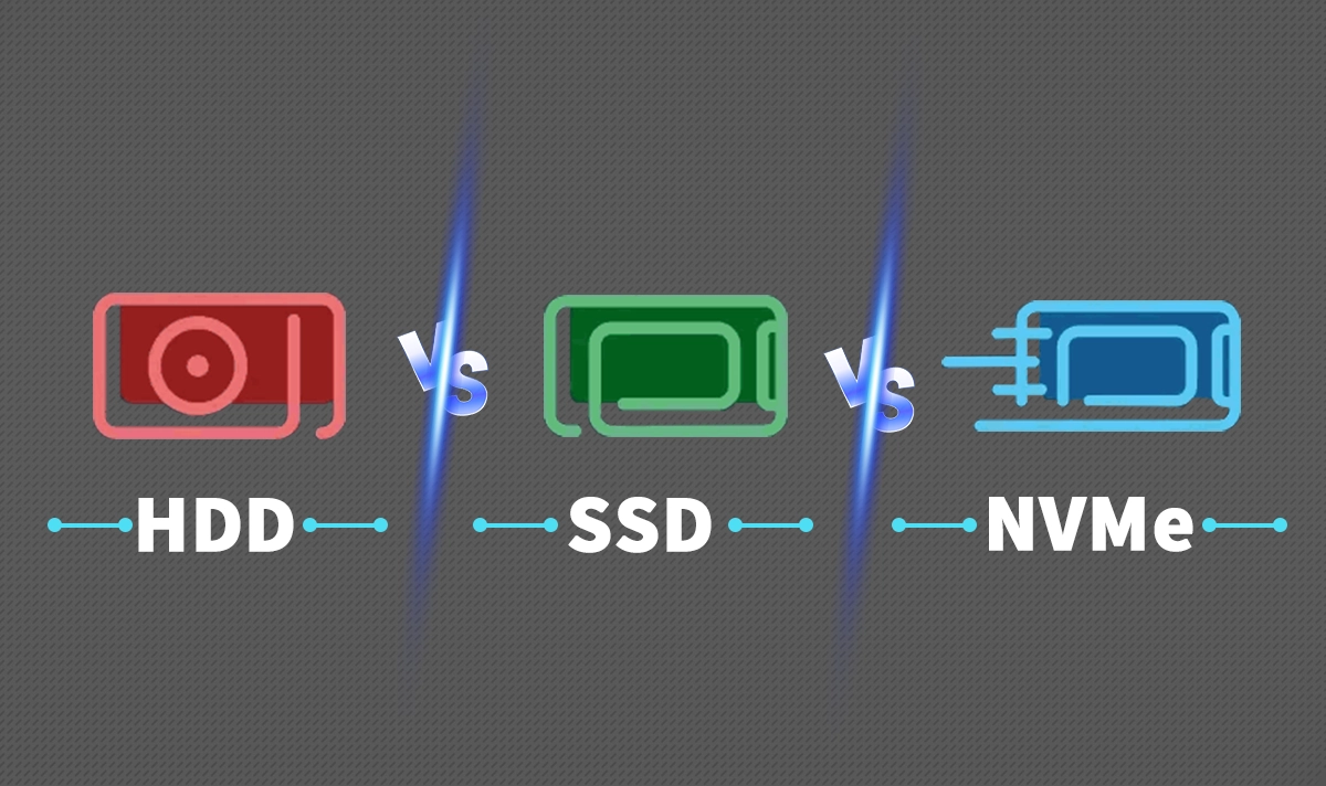 HDD vs. SSD vs. NVMe