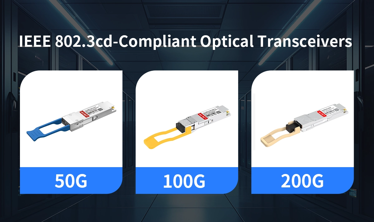 802.3cd-compliant optical transceivers