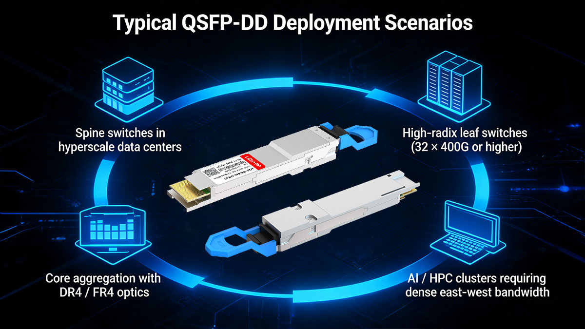 Typical QSFP-DD Deployment Scenarios