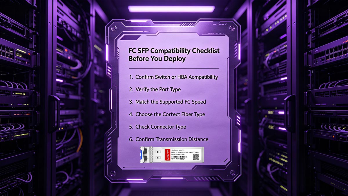 FC SFP Compatibility Checklist Before You Deploy