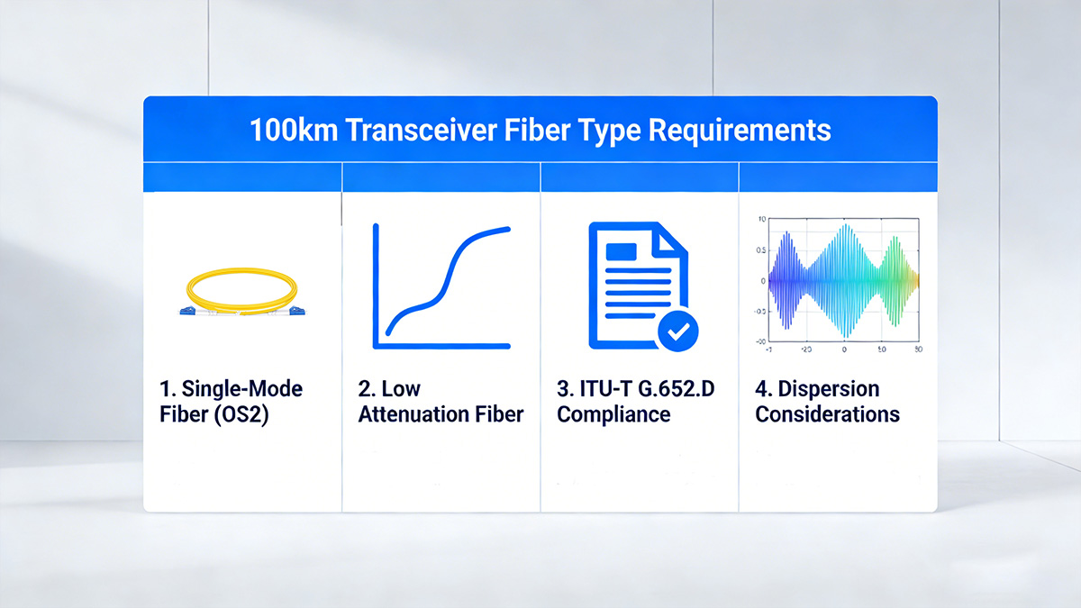 100km Transceiver Fiber Type Requirements