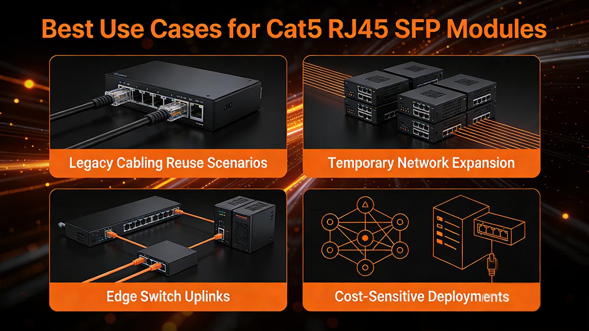 Best Use Cases for Cat5 RJ45 SFP Modules