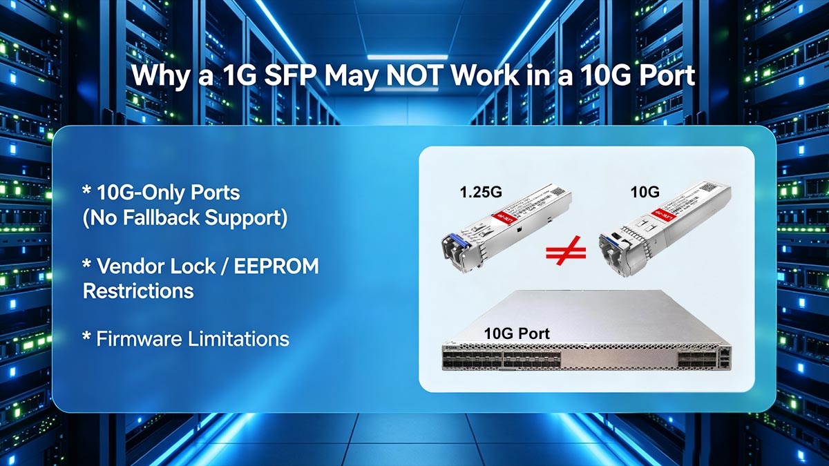 Why a 1G SFP May NOT Work in a 10G Port