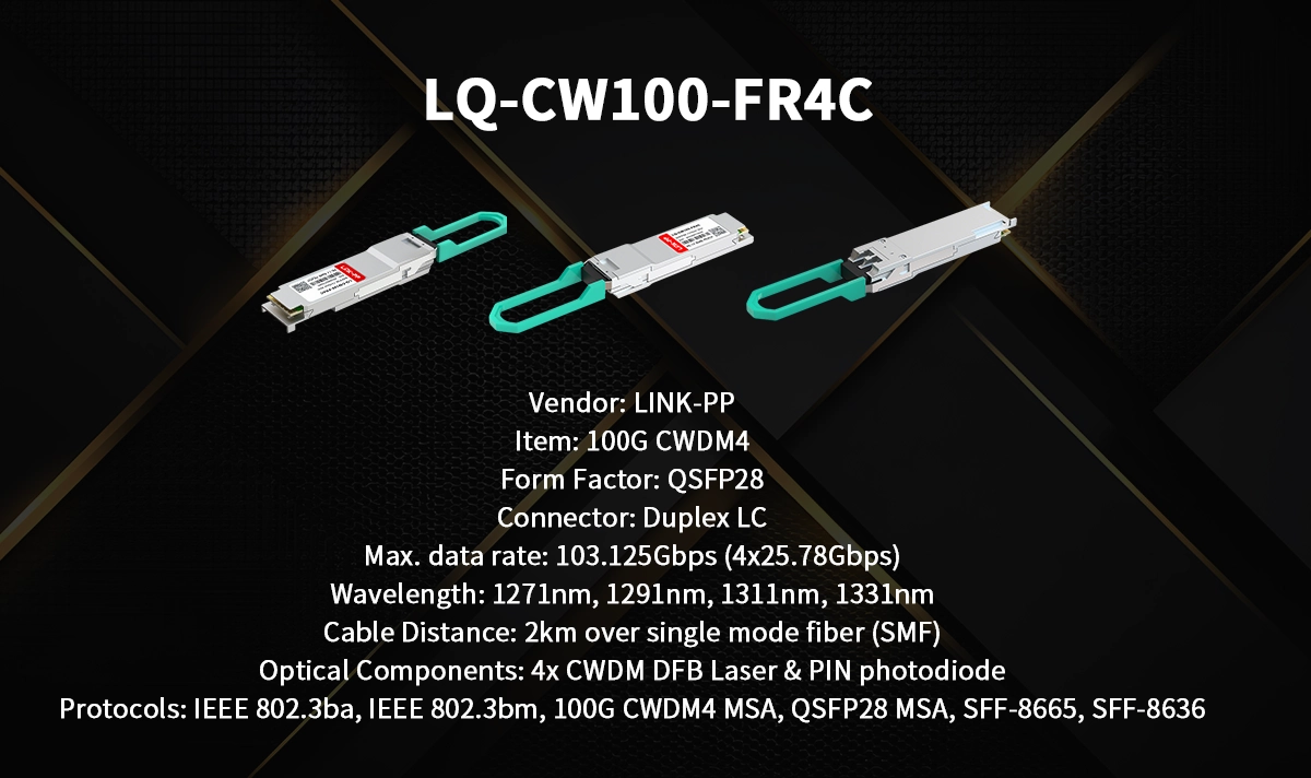 100G QSFP28 CWDM4 Transceiver