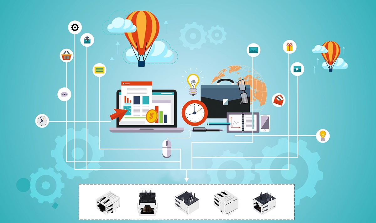 Industrial RJ45 Magjack LPJ4014CNL for IoT Devices