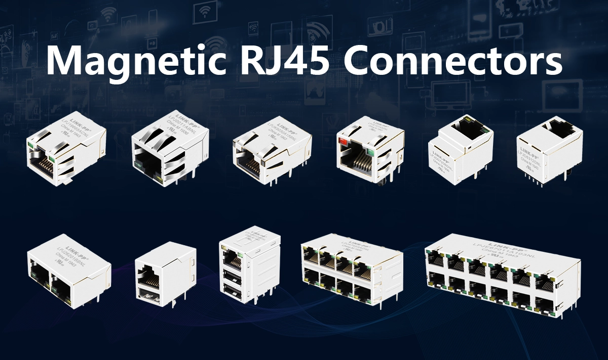 RJ45 Connectors with Magnetics