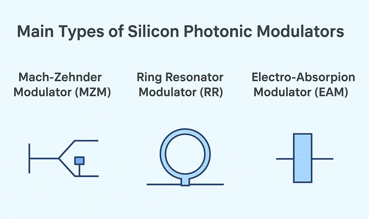 Main Types of Silicon Photonic Modulators