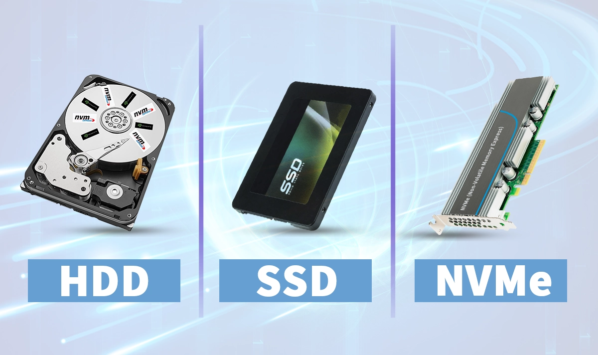 HDD vs. SSD vs. NVMe