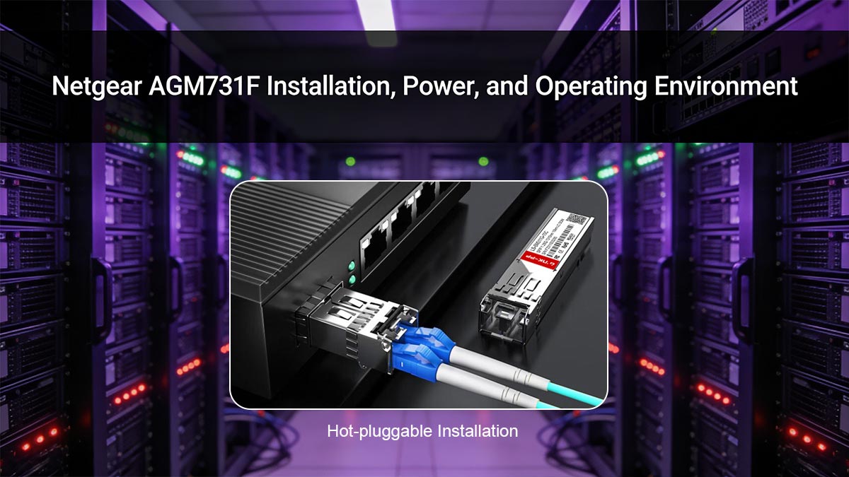 Netgear AGM731F Installation, Power, and Operating Environment