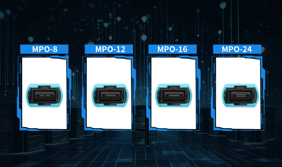Comparing 8, 12, 16, and 24 Fiber MPO Connectors
