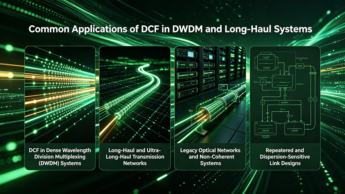 Common Applications of DCF in DWDM and Long-Haul Systems