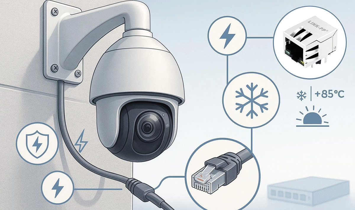 PoE Magjack for Reliable PTZ Camera Systems