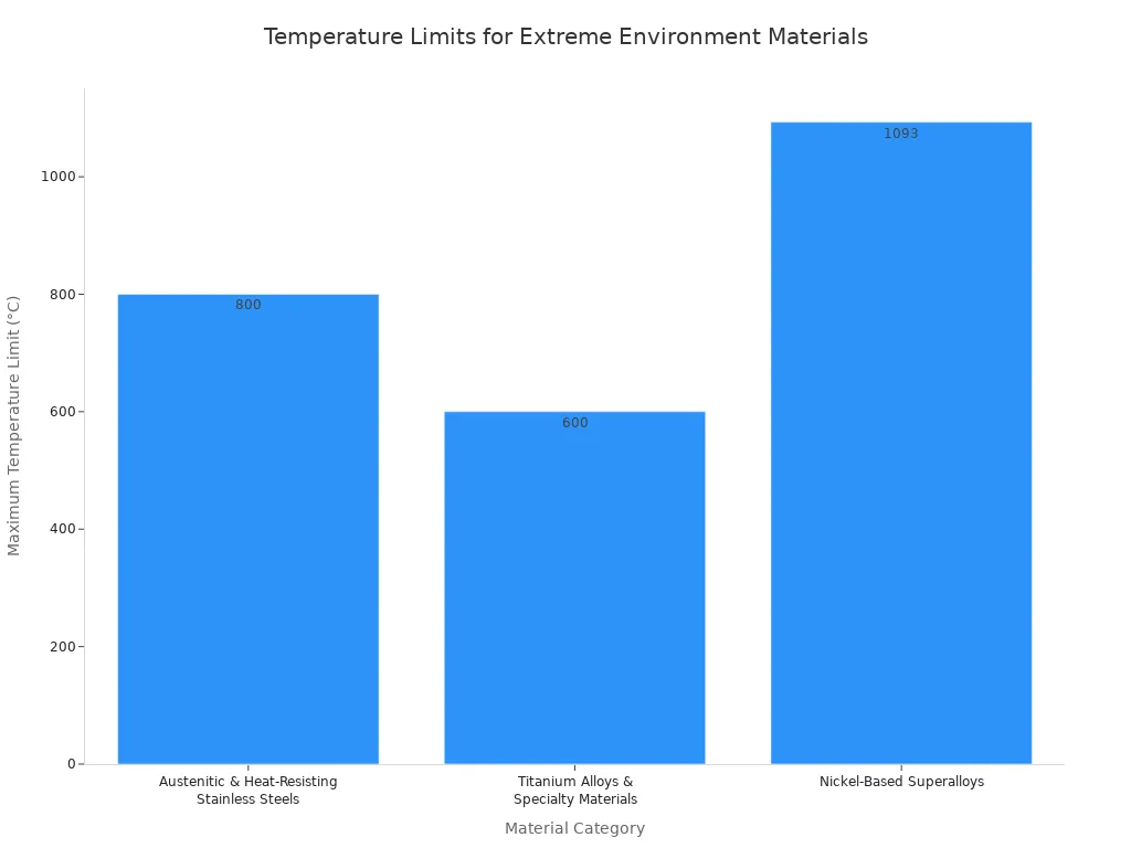 Maximum Operating Temperatures by Material Category