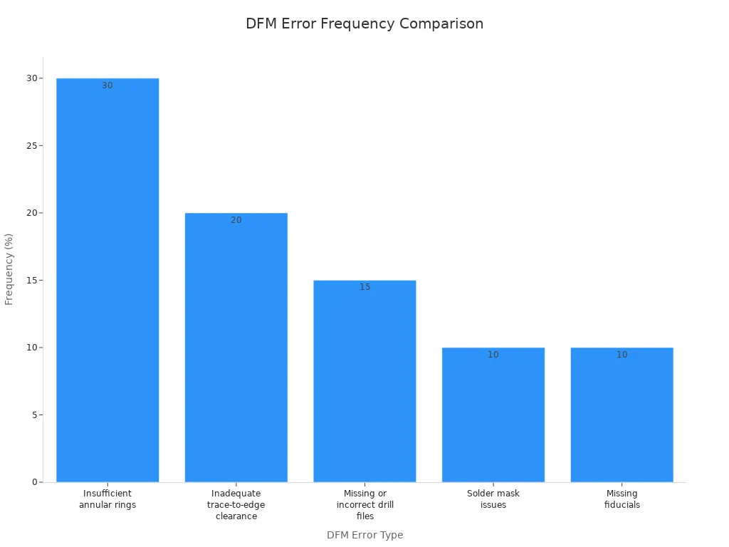 Bar chart comparing frequency of DFM-related production delays