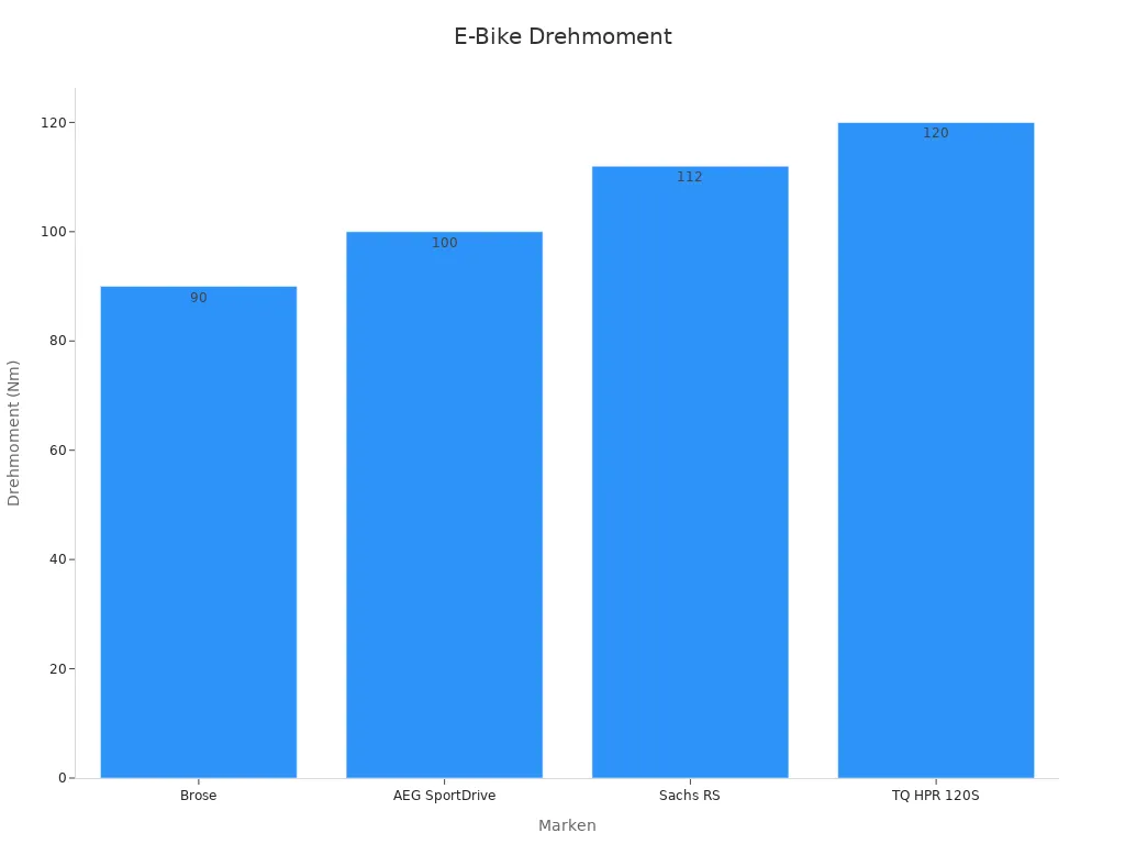 Balkendiagramm für E-Bike Drehmoment